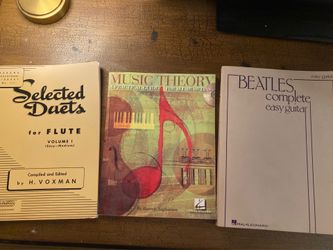 Music Book Bundle - Flute, Theory & Beatles Easy Guitar