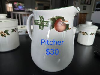 Vintage Cades Cove Apples and Blossoms Pitcher