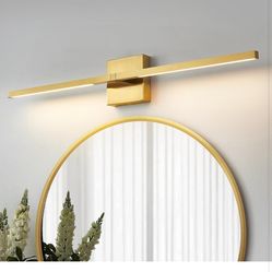 Gold Bathroom Vanity Light Fixtures - 30 inch Rotatable Modern LED Vanity Light 