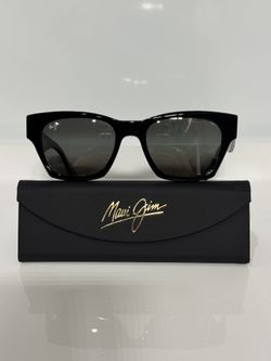 Maui Jim Valley Isle MJ780-02 Bold Black Acetate Polarized Gray Sunglasses 