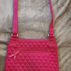 Pink Cloth Purse -Vera Bradley Shoulder Strap 