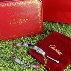 Silver Cartier Love Braclet 