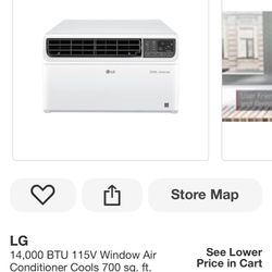 14000 BTU  NOT COOLING LG WINDOW AC  110 V W REMOTE NEW