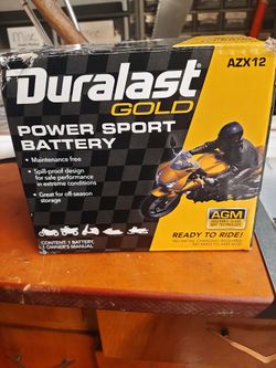 New In Box Duralast AGM Battery