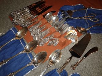 Solid silver silverware