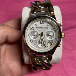 Michael Kors Gold/Silver Chain Stainless Steel Watch