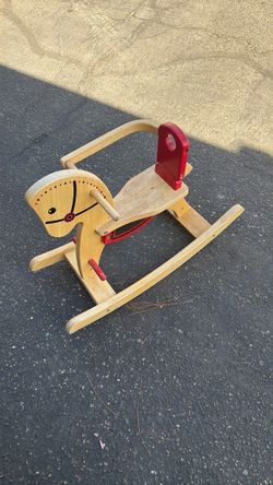 Wood rocking horse
