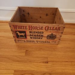 Antique Wood Whiskey Crate White Horse Cellar From  WA State