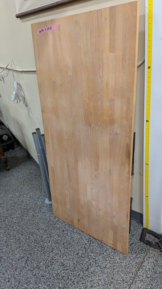 IKEA BUTCHER BLOCK TABLE.