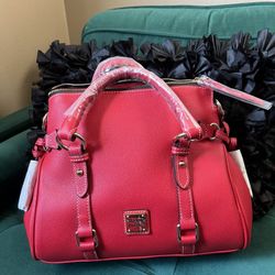Dooney & Bourke Sorrento Satchel In Red Retails $508