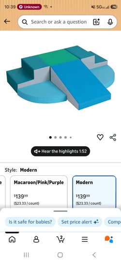 Toddler climbing blocks