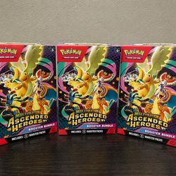 🎴 3x Pokémon Ascended Heroes Booster Bundles