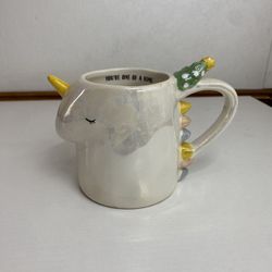 Tag Brand White Unicorn "You’re One Of A Kind" Coffee Tea 12 Oz Mug EUC