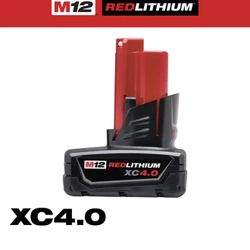 Milwaukee M12 12-Volt Lithium-Ion XC Extended Capacity Battery Pack 4.0Ah