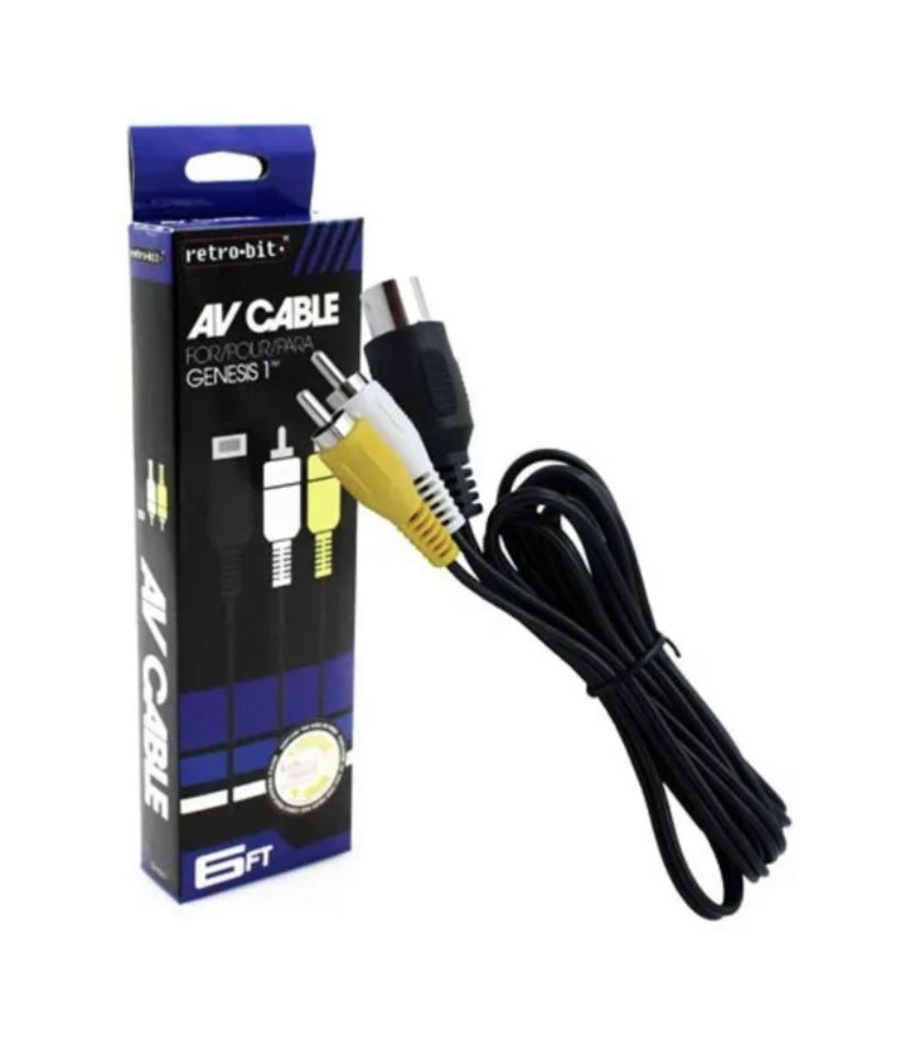 Sega Genesis AV RCA Video Cable Model 1 MK-1601 A/v Brand New