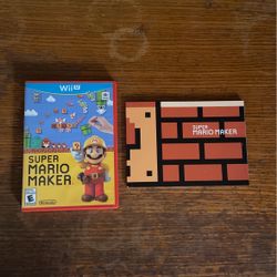 Super Mario Maker For Nintendo Wii U + Instructional Booklet 