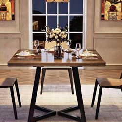 J0280 31.5" Square Dining Table, Wood Kitchen Table for 4