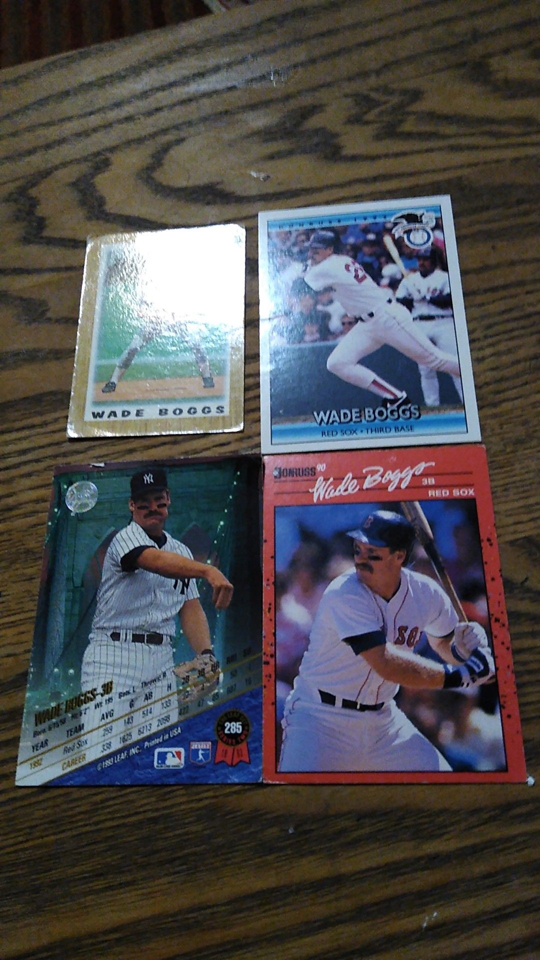 Wade boggs baseball cards