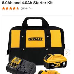 20V MAX XR RPremium Lithium-Ion 6.0Ah and 4.0Ah Starter Kịt