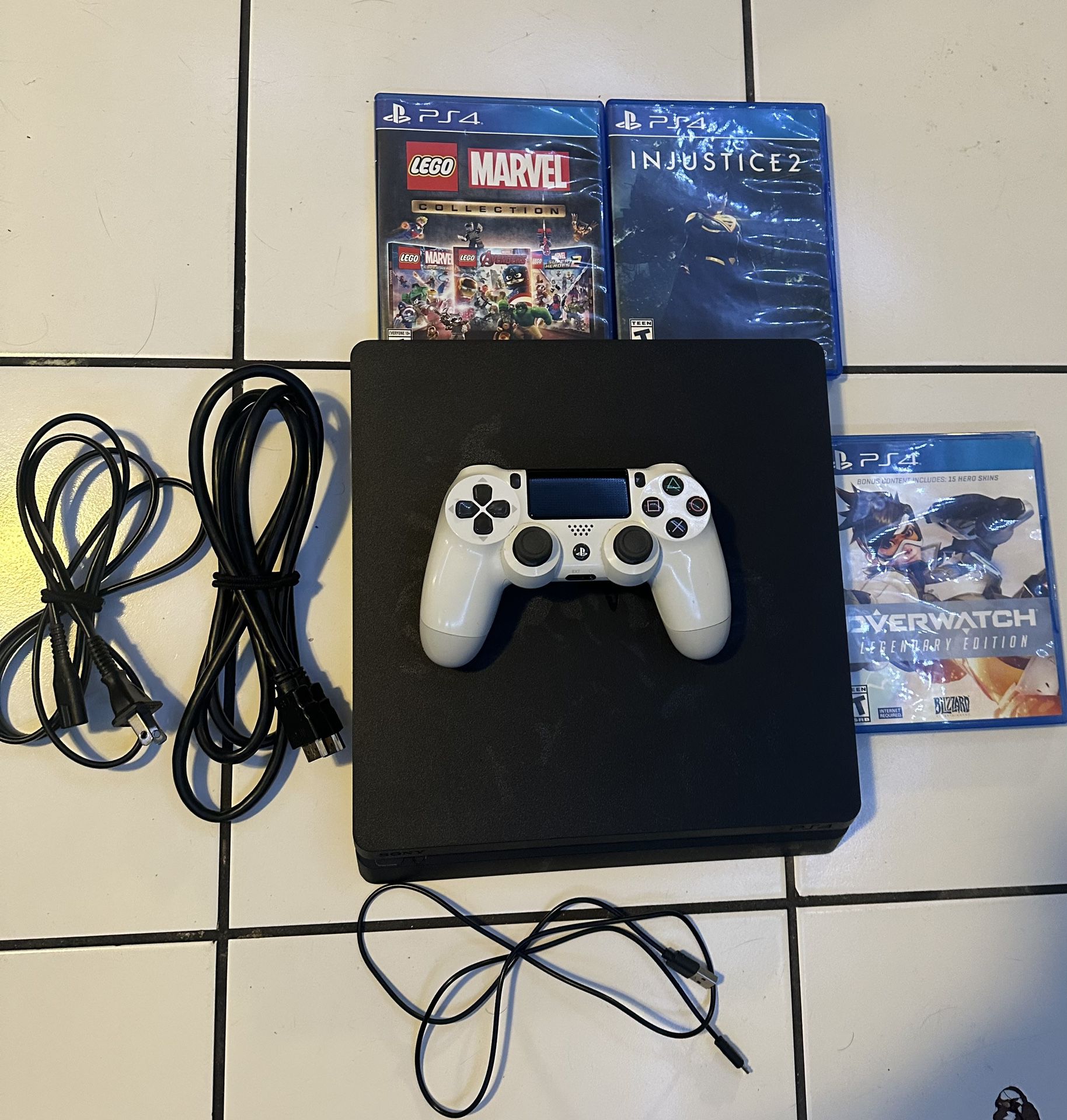 Sony Playstation 4 Slim 1TB Console-Black With 5 Games And Controller 