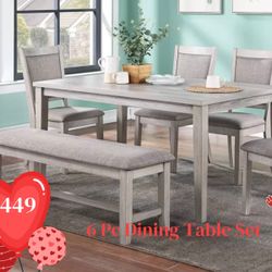 ❤️6 PC DINING TABLE SET ❤️