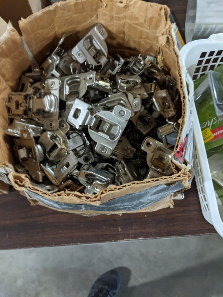 Box Of Misc Hinges