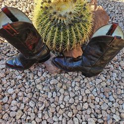 Vintage Men's Black Cherry Abilene Cowboy Boots