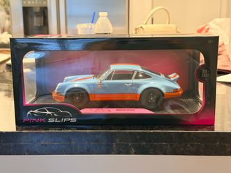 Jada Pink Slips Porsche 911 RSR Gulf Livery in 1:18 scale.