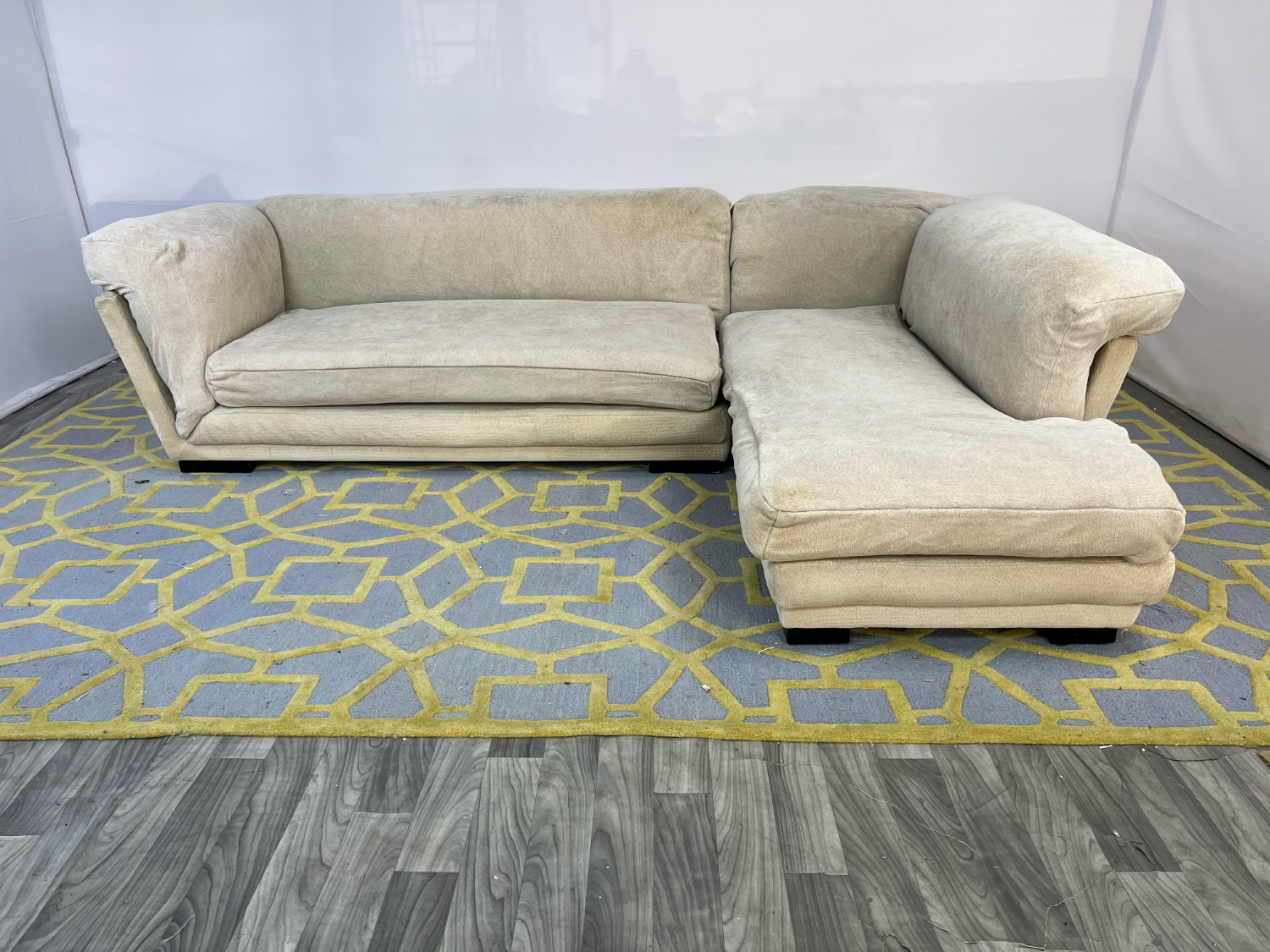 ( Delivery Available ) Roche Bobois Beige Sectional Couch