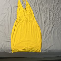 Yellow Halter Top Dress