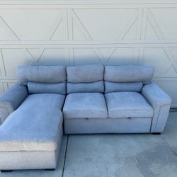 Small Light Grey Sectional Couch