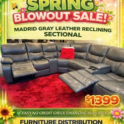 COMFY NEW LARGE RECLINING SECTIONAL SOFA ON SALE ONLY $1399. IN STOCK SAME DAY DELIVERY 🚚 EASY FINANCING 