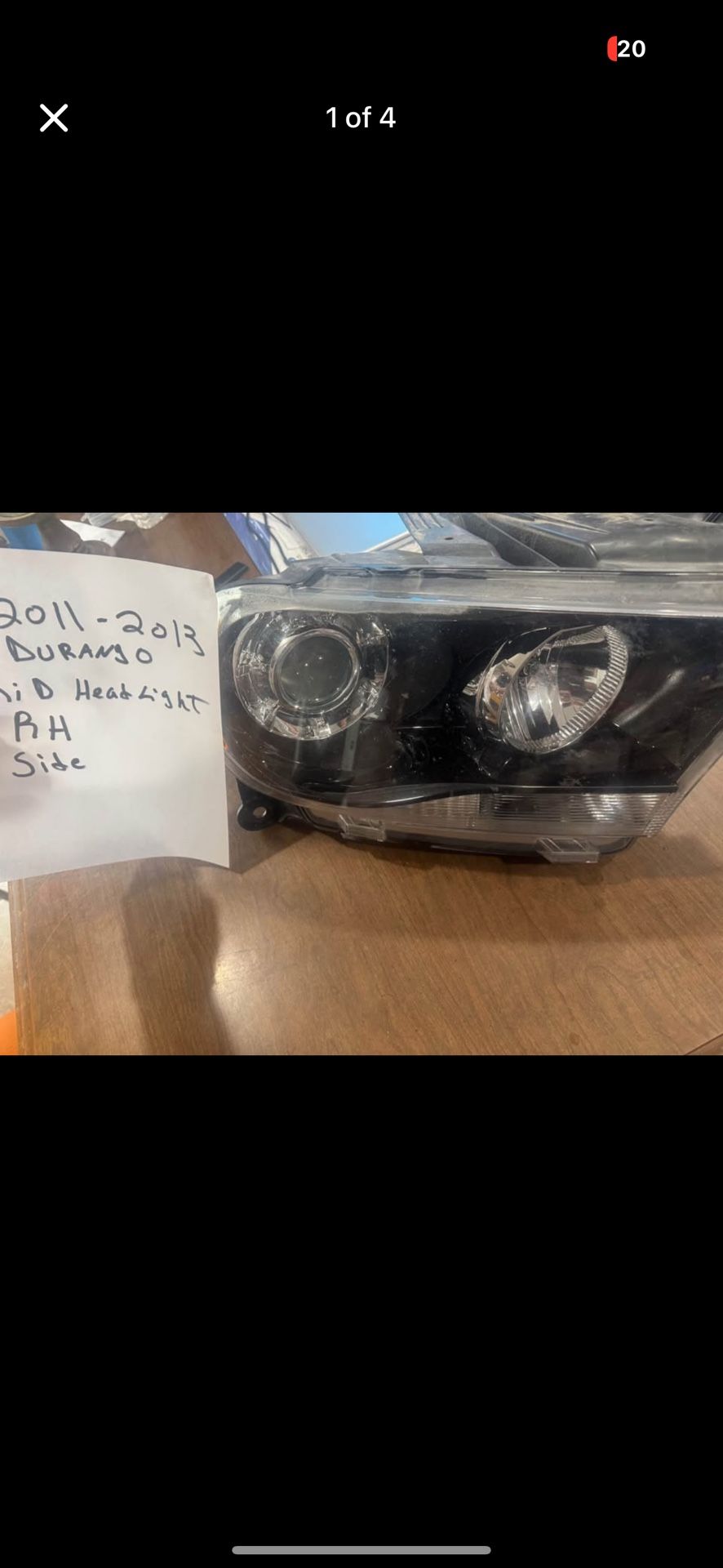 2011-2013 Dodge Durango HID HEADLIGHT RH WITH MOUDLE