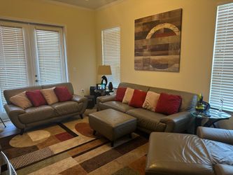 4 pc “Real” Leather Living Room Set