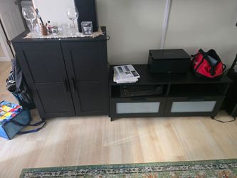 Entertainment Center + Side Cabinet