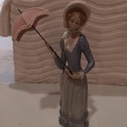 Lladro Figurine, Made In Spain. “little Lady With Parasol” #4879