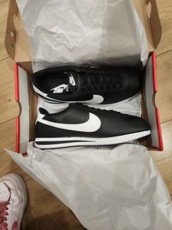 Nike Cortez Black White Leather Sneakers