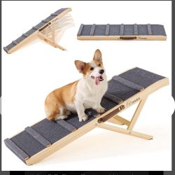 IVVIQQ Dog Ramp, Wooden Adjustable Pet Ramp 43.5'

