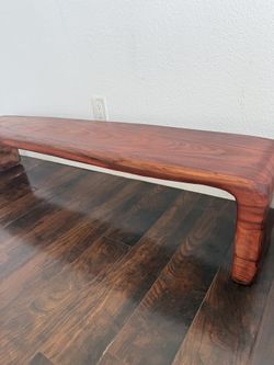 Hand made bench  cut and carved from one eucalyptus log