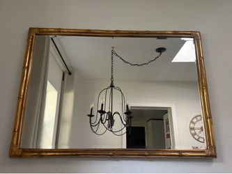 Pottery Barn bamboo gold accent mirror