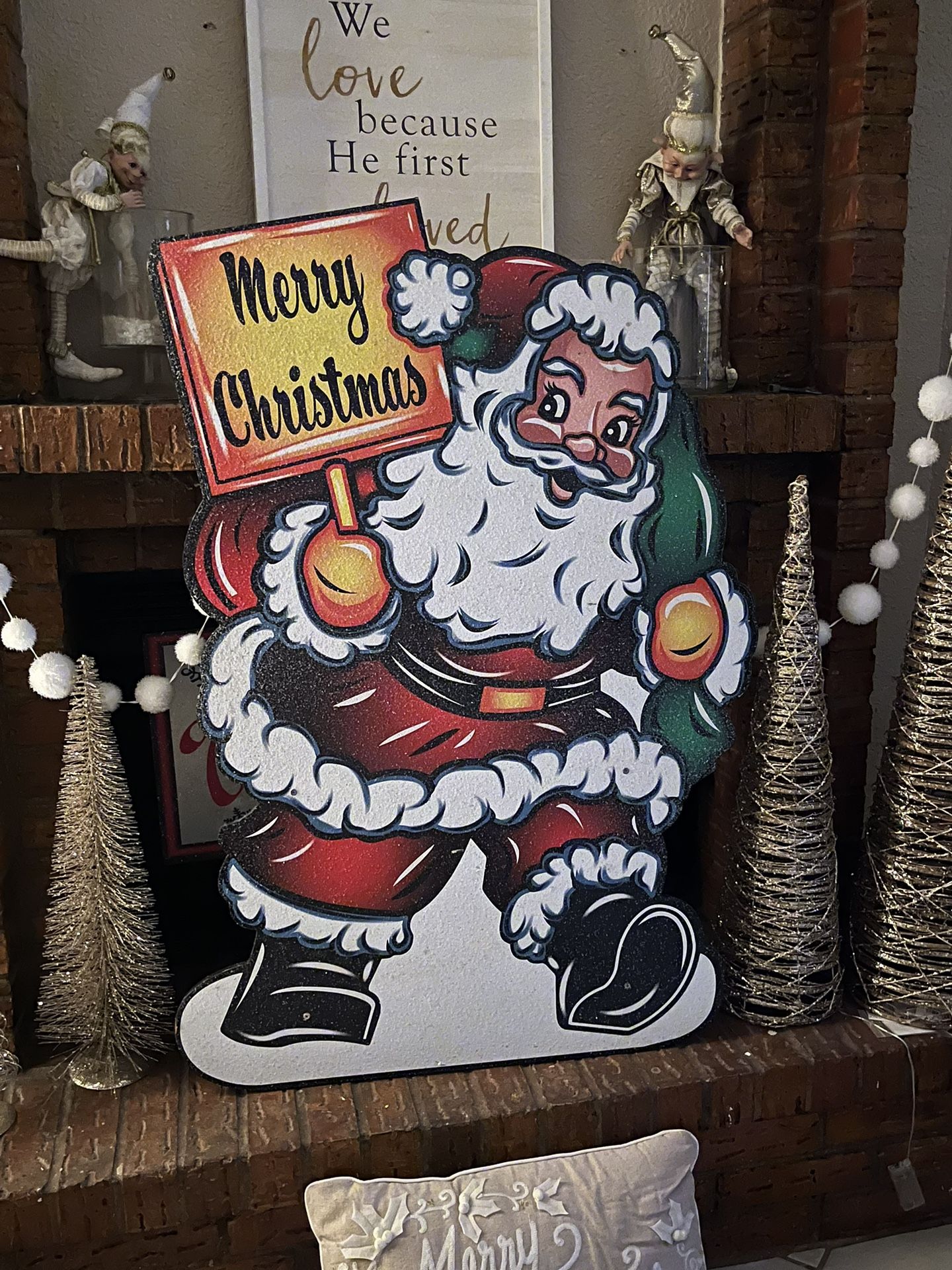 Large Santa Wood Yard Decor $80