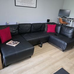Large Leather Sectional Sofa
