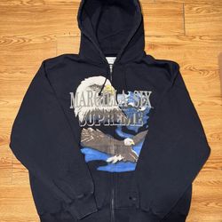 Supreme MM6 Maison Margiela Eagle Zip Up Hooded Sweatshirt