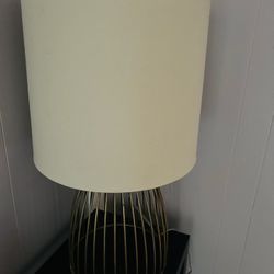 CB2 table lamp and shade