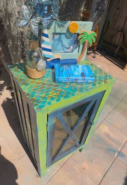 Charismatic Wood Cabinet with Glass Door