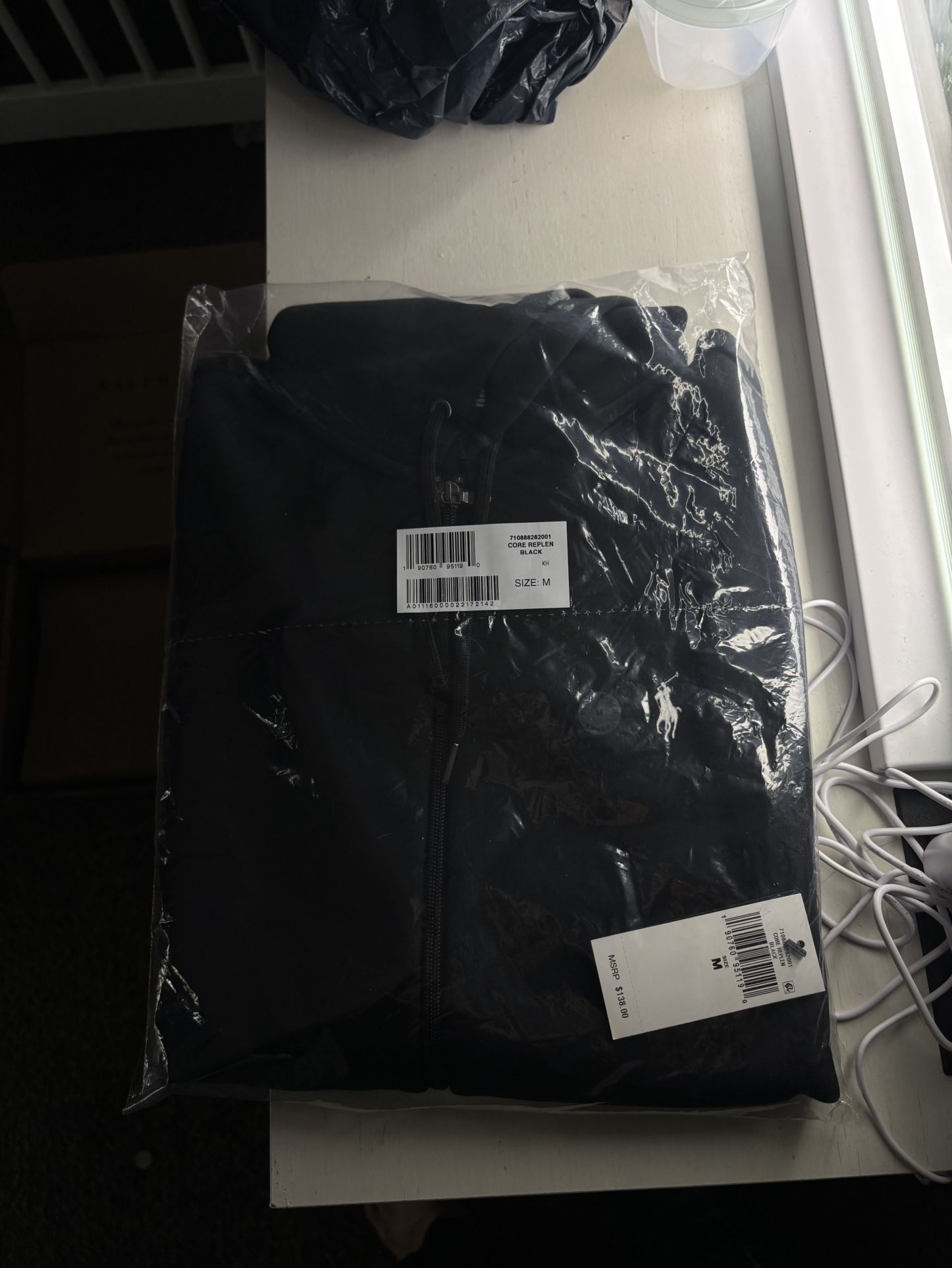 Black Polo Zip Up Sweater (Size : M in Men’s) ⚫️