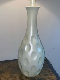 Modern Farmhouse Table Lamp with the Textured  Ceramic Base and New Lampshade H28”