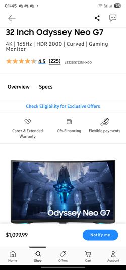 Samsung Odyssey Neo G7 32inch 4k 165hz