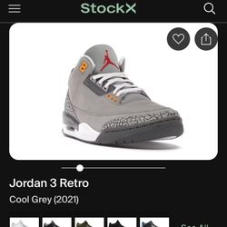 Cool Grey Retro Jordan 3s