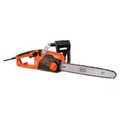 BLACK+DECKER 18" Electric Lightweight 15-Amp Corded Chainsaw W/ Automatic Oiler